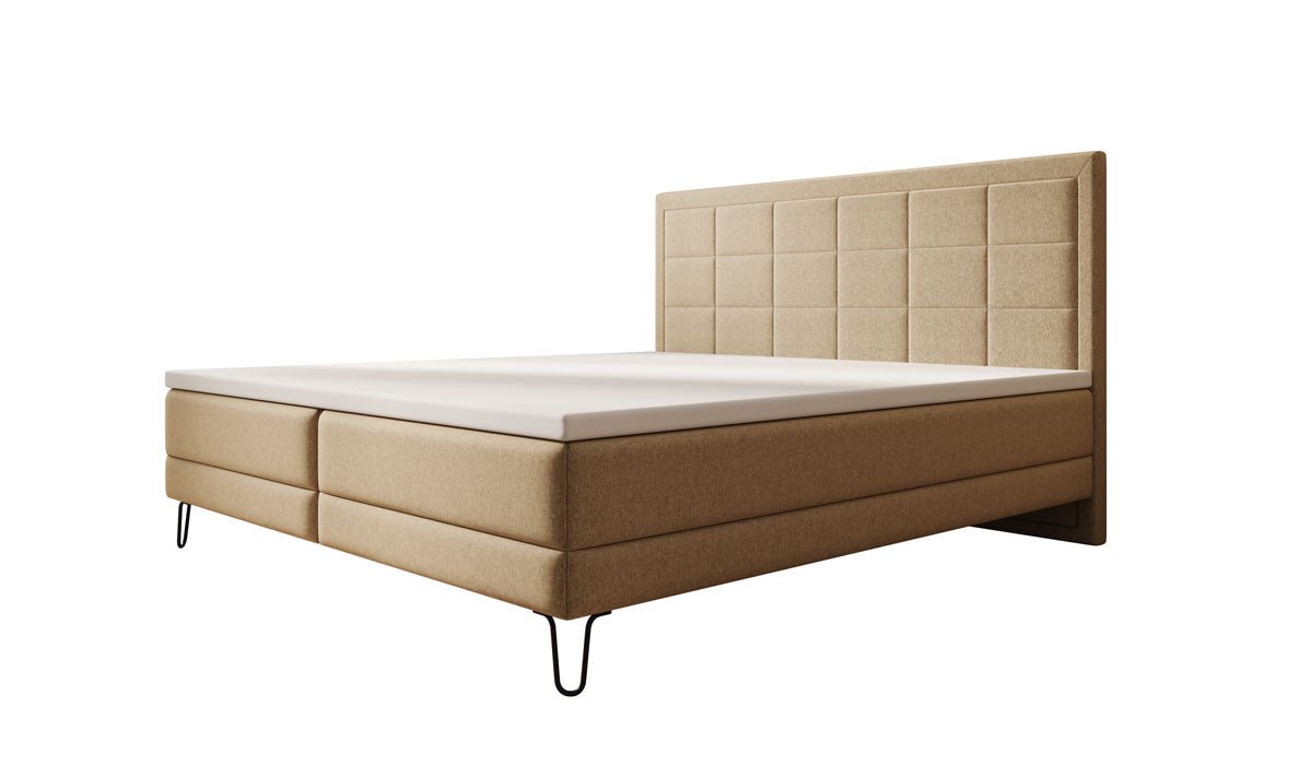 Mariella box spring bed with fabric legs
