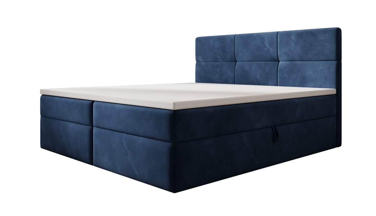 Eleonora Velvet Box Spring Bed with Storage