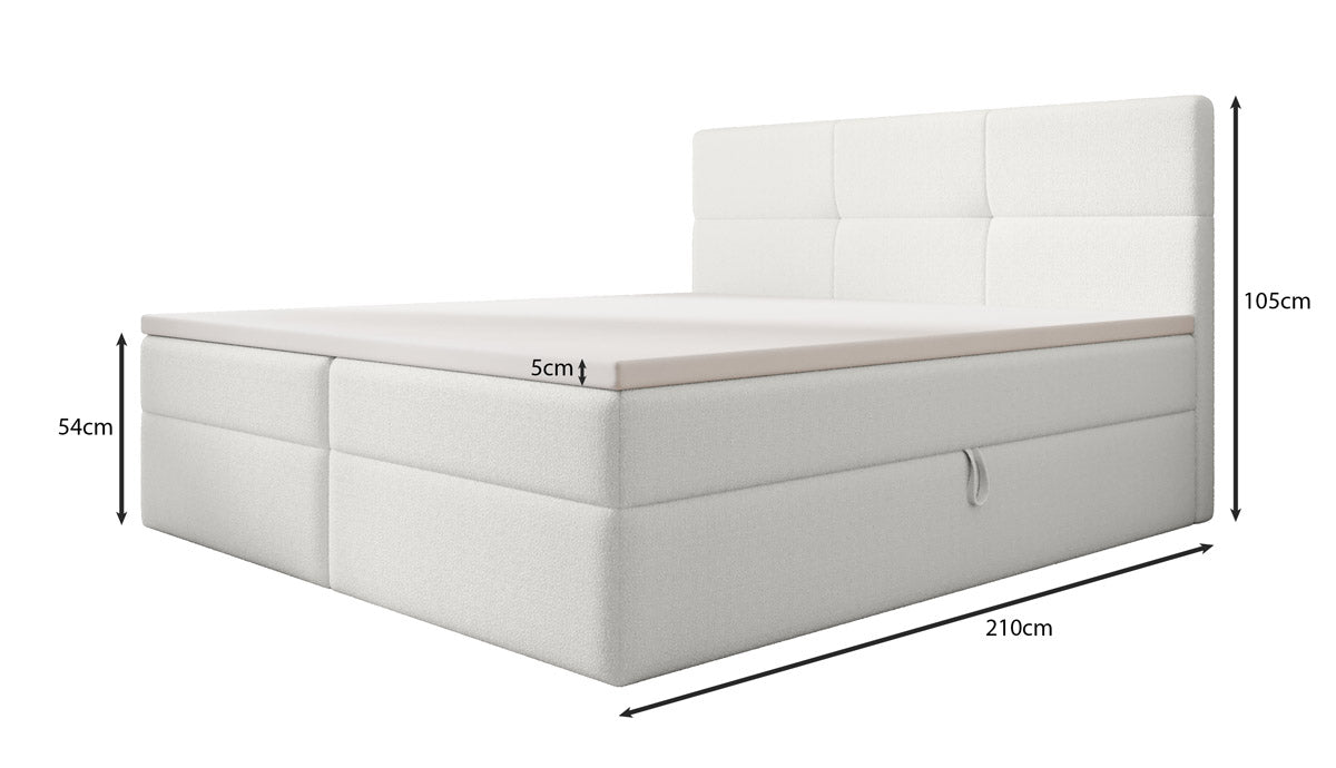 Eleonora Velvet Box Spring Bed with Storage