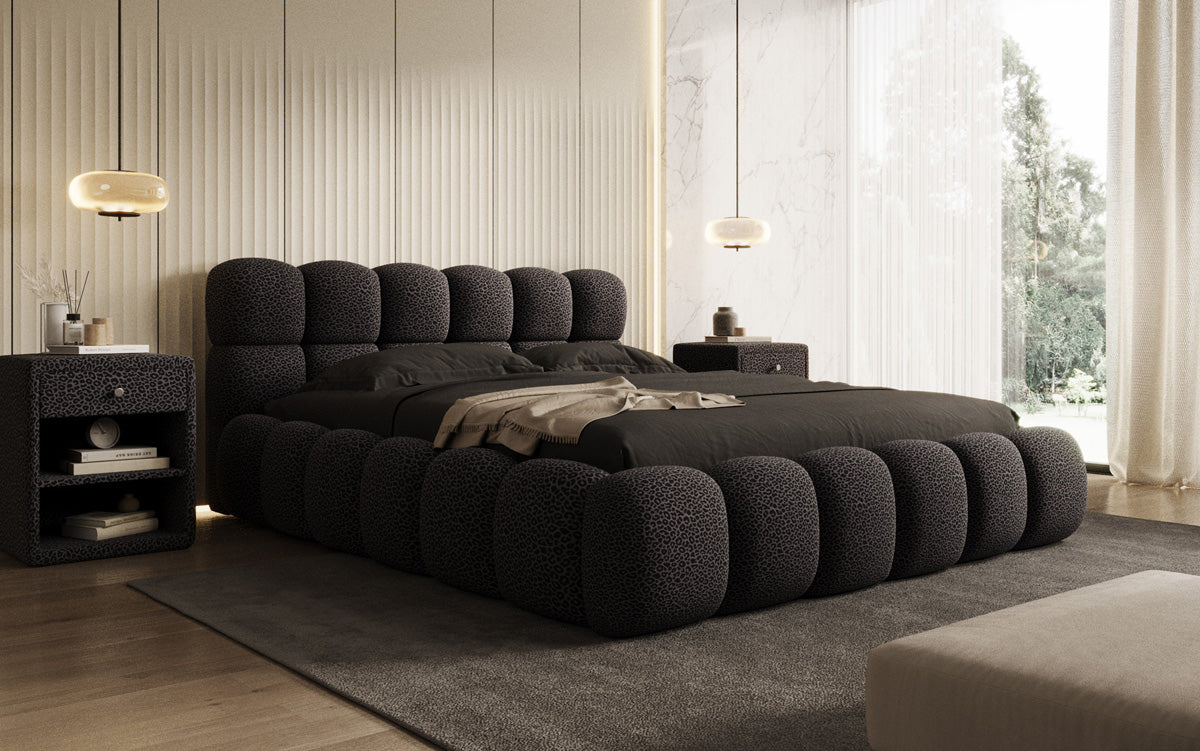 Designer upholstered bed Boston Wild Edition with storage