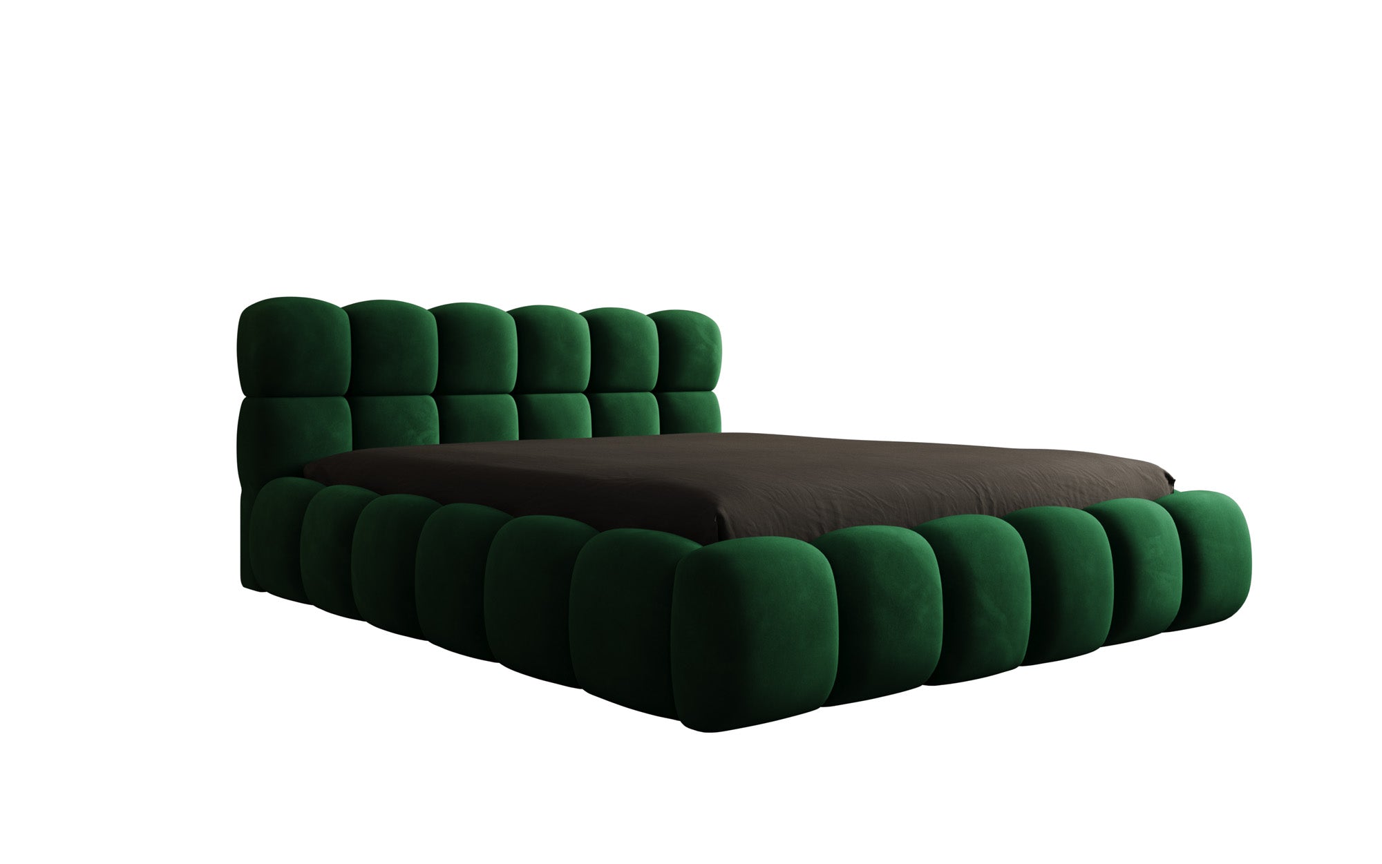 Designer upholstered bed Boston in velvet with storage