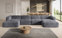 Designer Sofa Comfy U in Corduroy