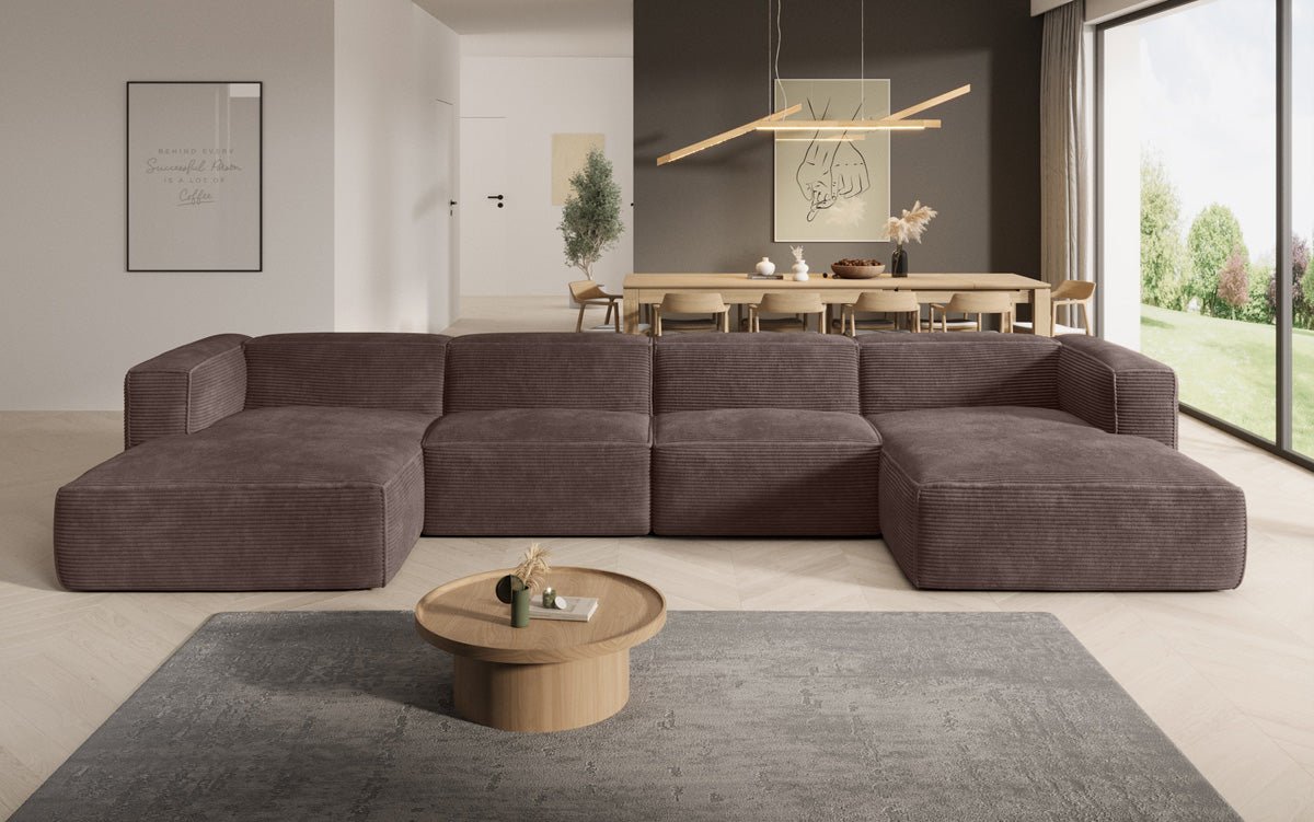 Designer Sofa Comfy U in Cord