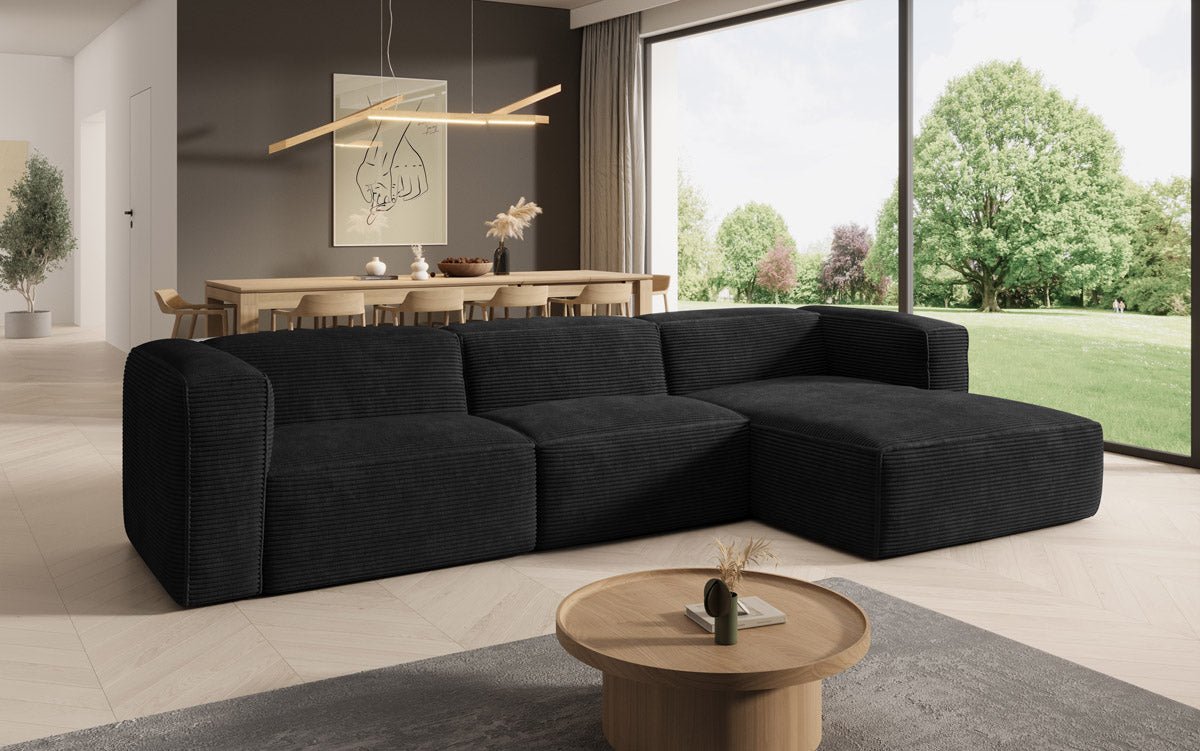 Designer Sofa Comfy L in Corduroy