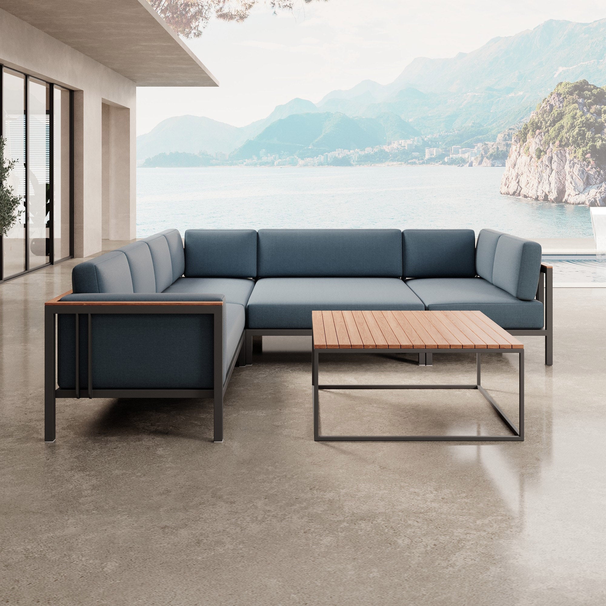 Euphoria – Corner Lounge & Table Made of Aluminum | Aevora™ Collection