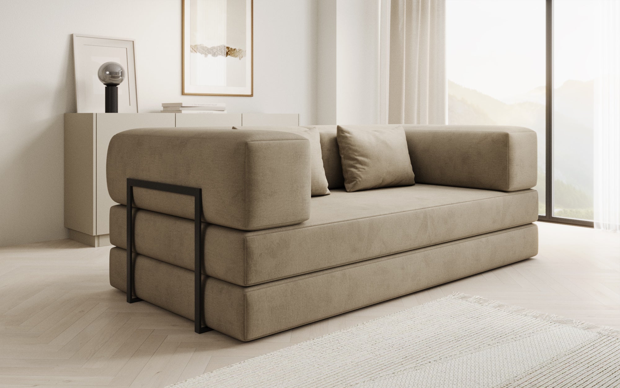 Extra cover for Lazy sofa in velvet