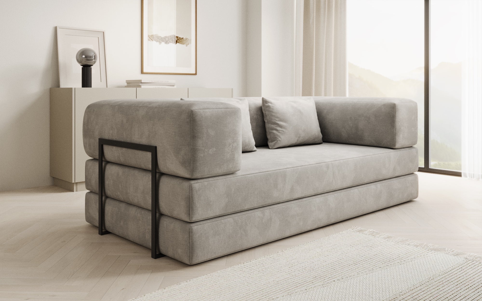 Extra cover for Lazy sofa in velvet