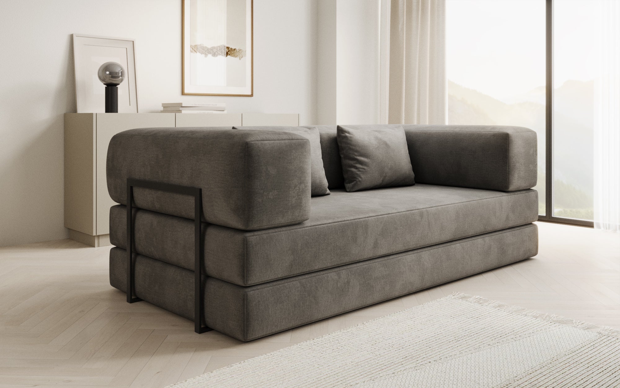 Extra cover for Lazy sofa in velvet
