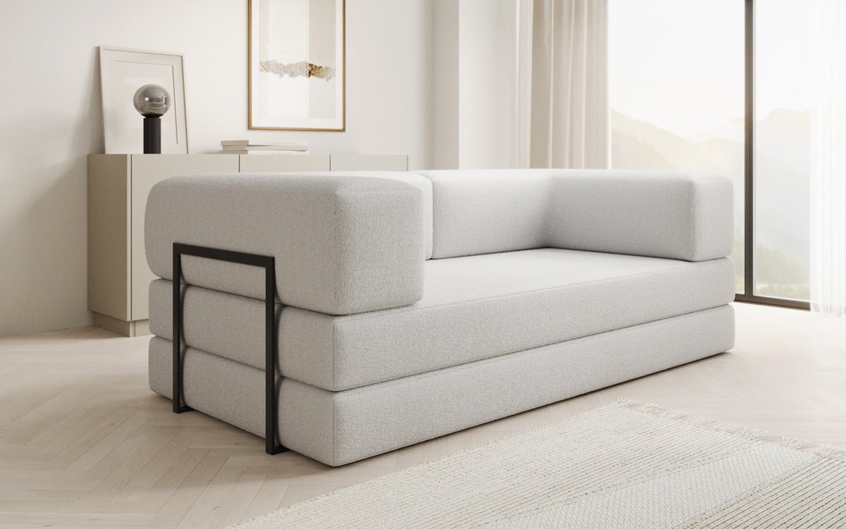 Designer Sofa Lazy 3-Seater in Bouclé