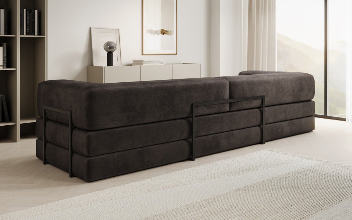 Designer Sofa Lazy 3-Seater XXL in Velvet