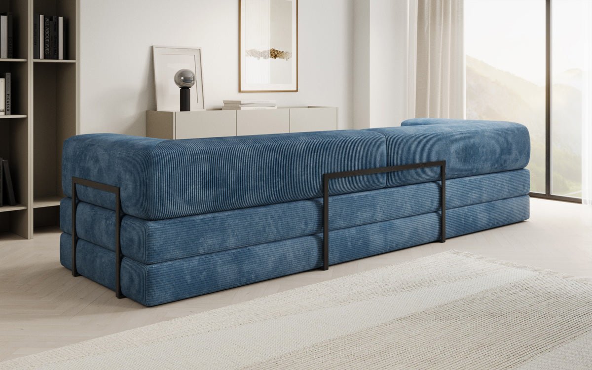 Designer Sofa Lazy 3-Seater XXL in Corduroy