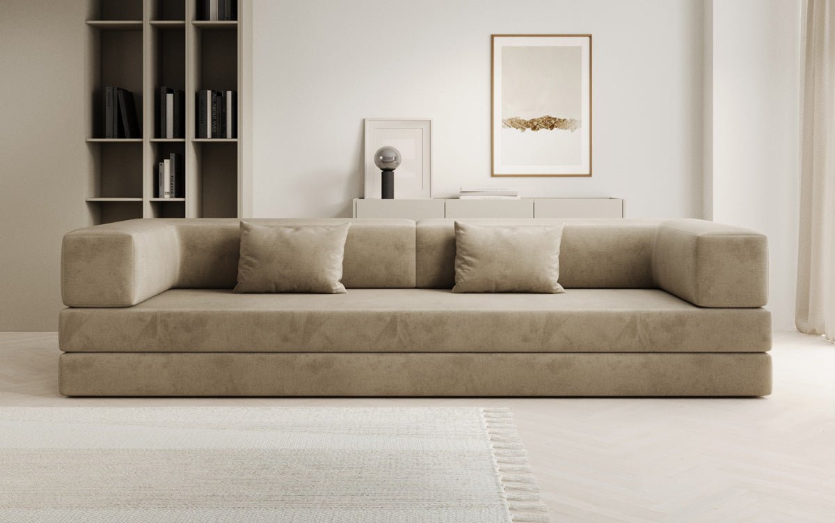 Designer Sofa Lazy 3-Seater XXL in Velvet