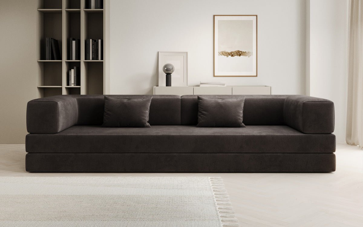 Designer Sofa Lazy 3-Seater XXL in Velvet