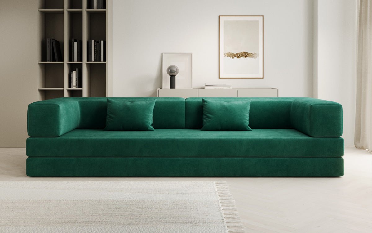 Designer Sofa Lazy 3-Seater XXL in Velvet