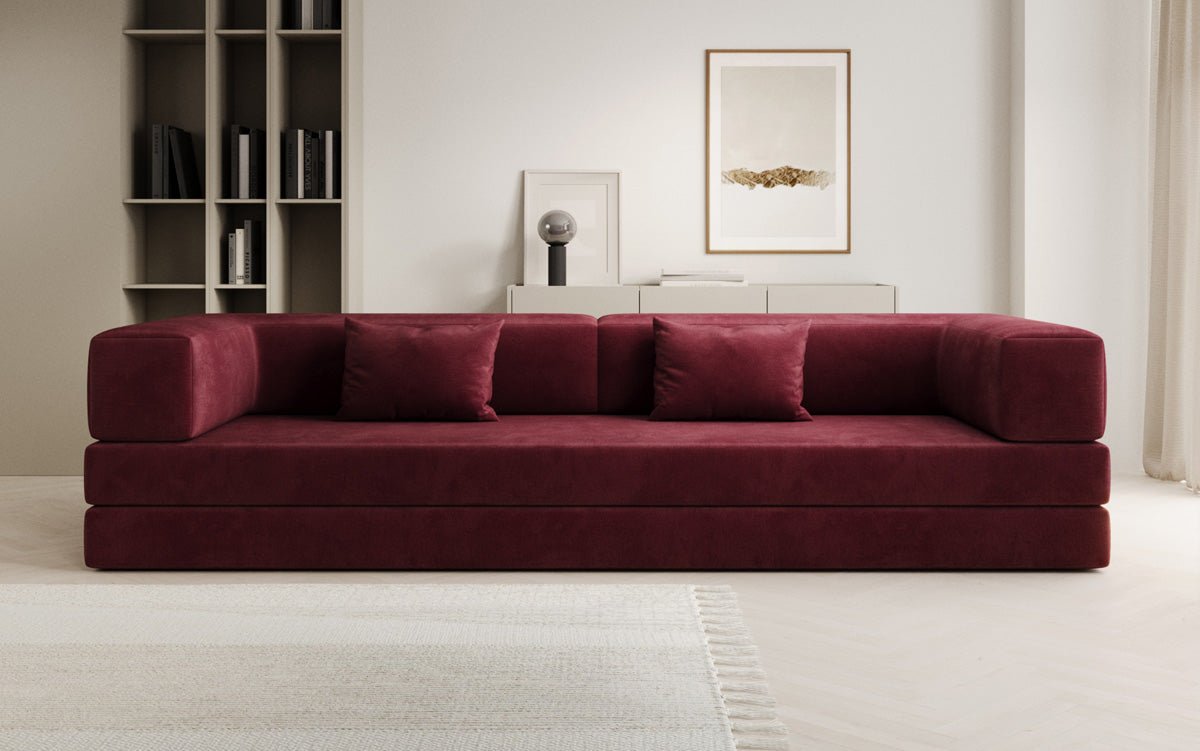 Designer Sofa Lazy 3-Seater XXL in Velvet