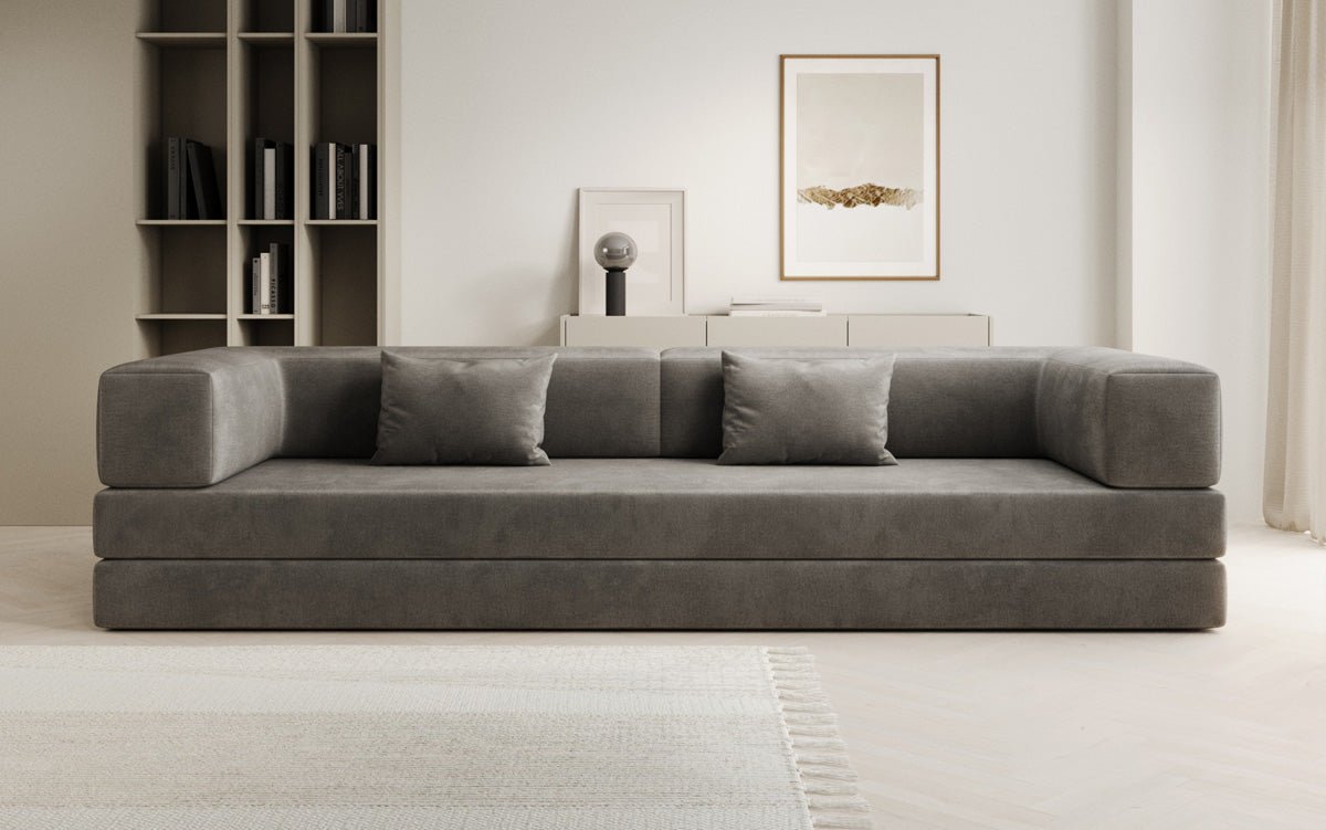 Designer Sofa Lazy 3-Seater XXL in Velvet