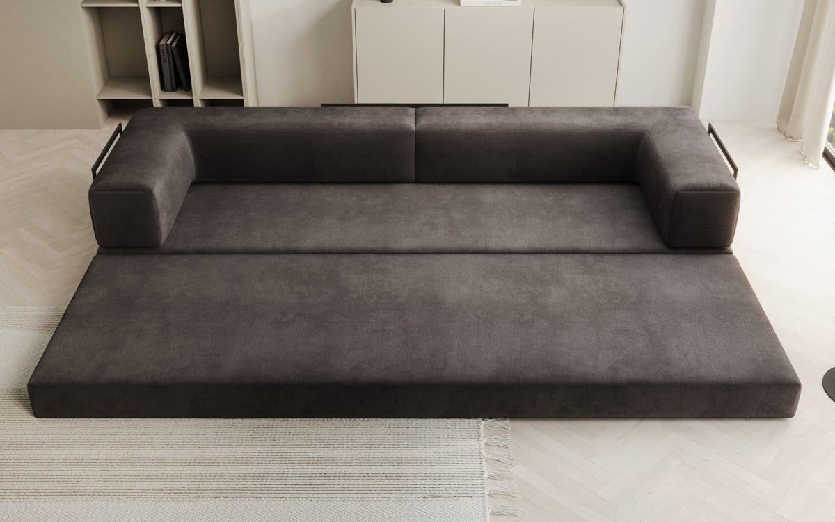 Designer Sofa Lazy 3-Seater XXL in Velvet