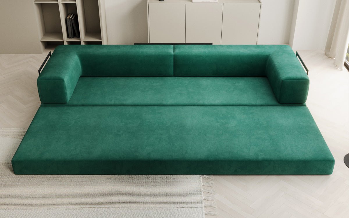 Designer Sofa Lazy 3-Seater XXL in Velvet
