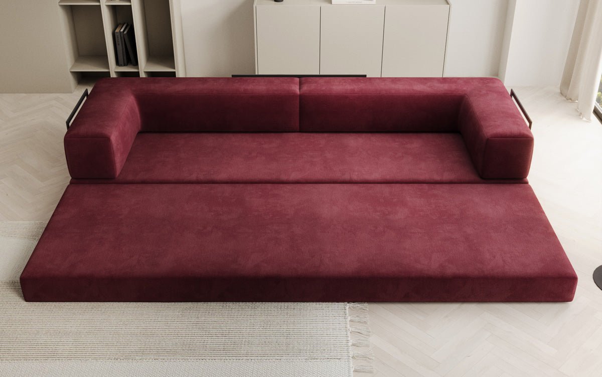 Designer Sofa Lazy 3-Seater XXL in Velvet