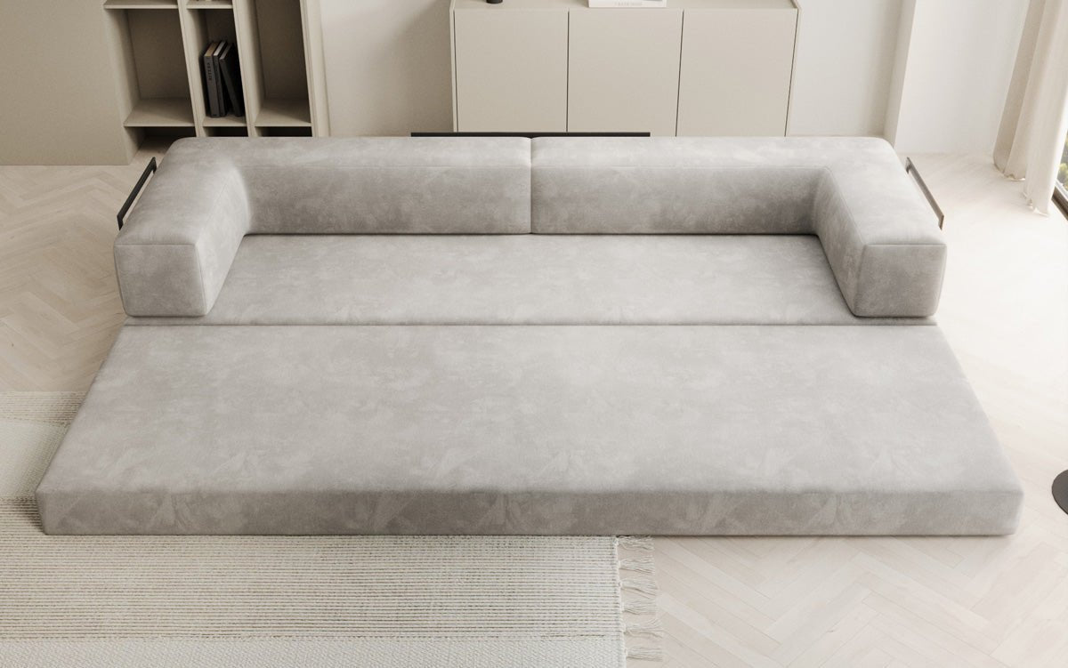 Designer Sofa Lazy 3-Seater XXL in Velvet