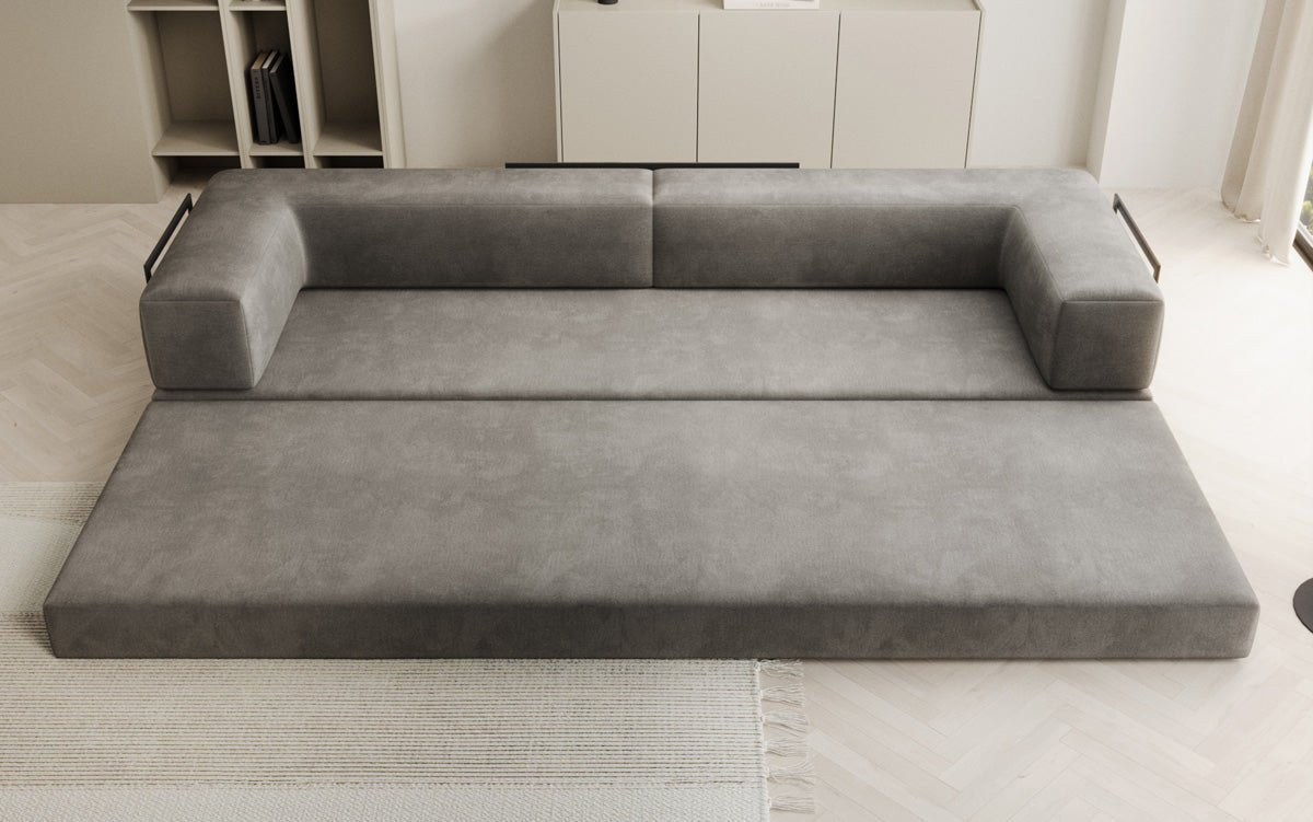 Designer Sofa Lazy 3-Seater XXL in Velvet