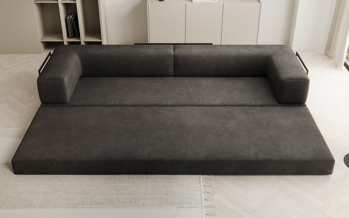 Designer Sofa Lazy 3-Seater XXL in Velvet