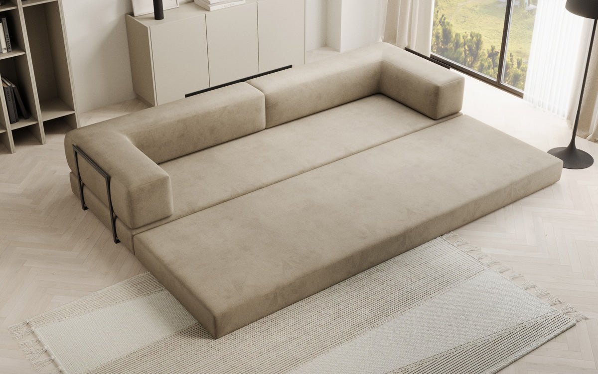 Designer Sofa Lazy 3-Seater XXL in Velvet