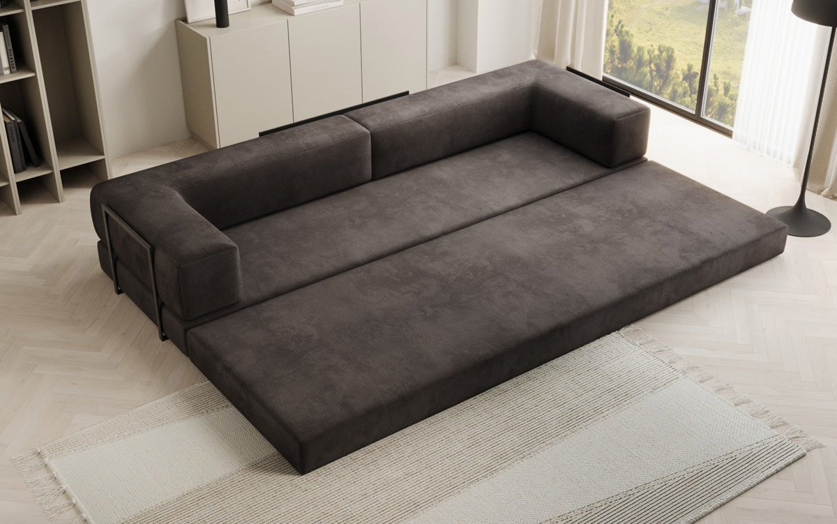 Designer Sofa Lazy 3-Seater XXL in Velvet