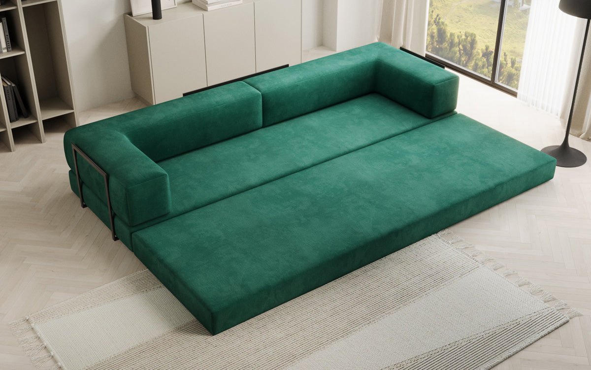 Designer Sofa Lazy 3-Seater XXL in Velvet