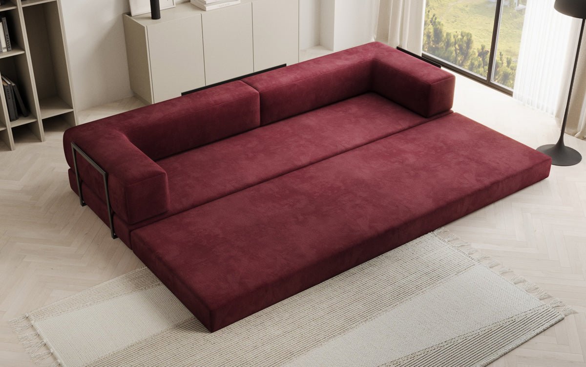 Designer Sofa Lazy 3-Seater XXL in Velvet