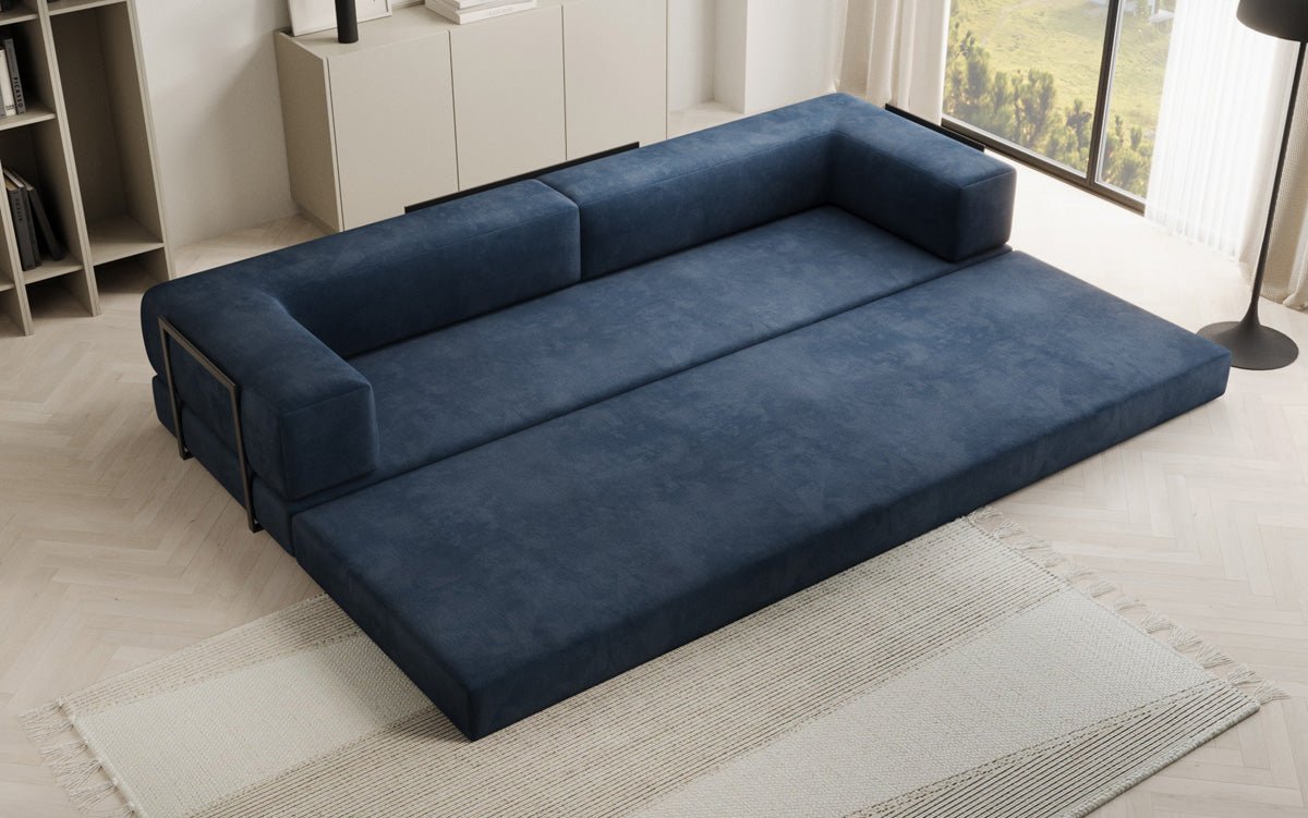 Designer Sofa Lazy 3-Seater XXL in Velvet