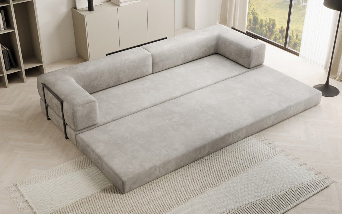 Designer Sofa Lazy 3-Seater XXL in Velvet