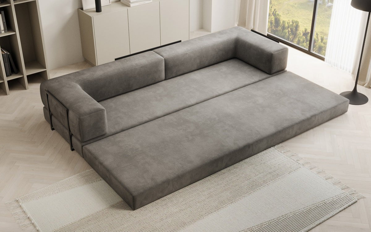 Designer Sofa Lazy 3-Seater XXL in Velvet