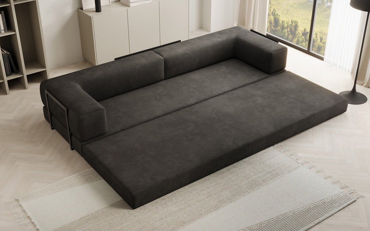 Designer Sofa Lazy 3-Seater XXL in Velvet