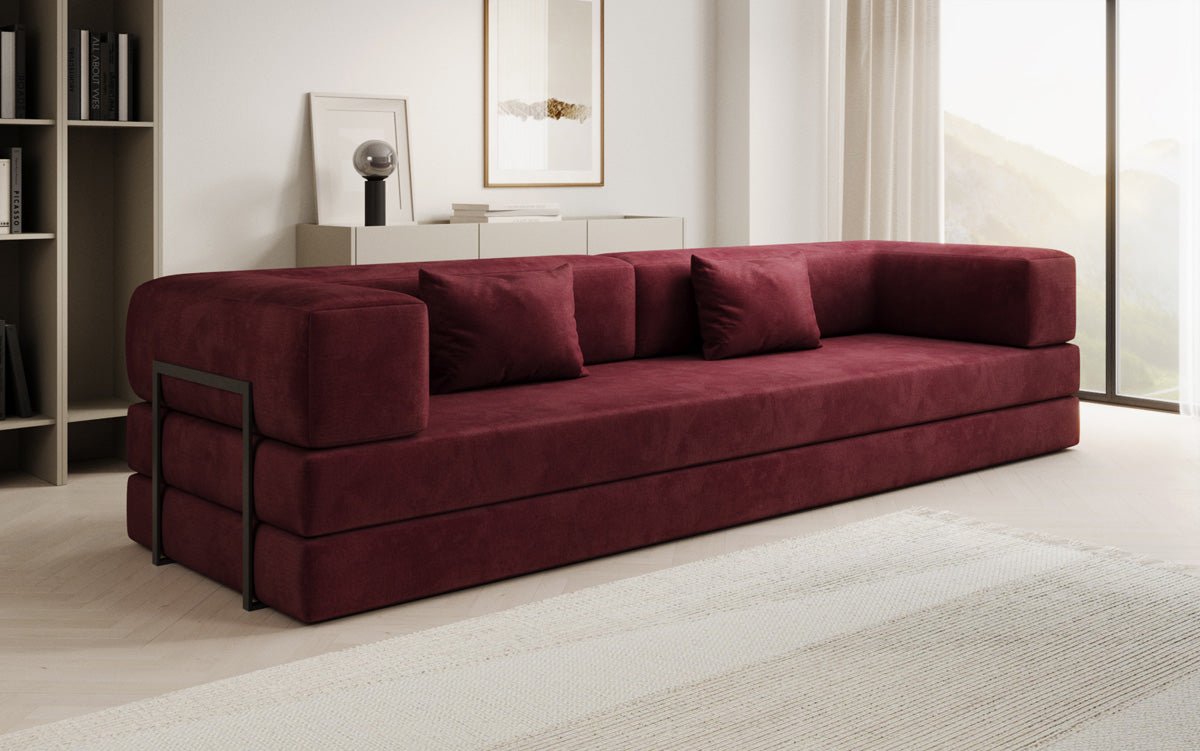 Designer Sofa Lazy 3-Seater XXL in Velvet