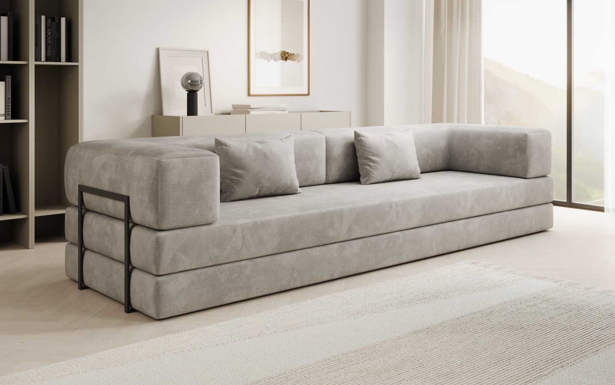 Extra cover for Lazy sofa in velvet