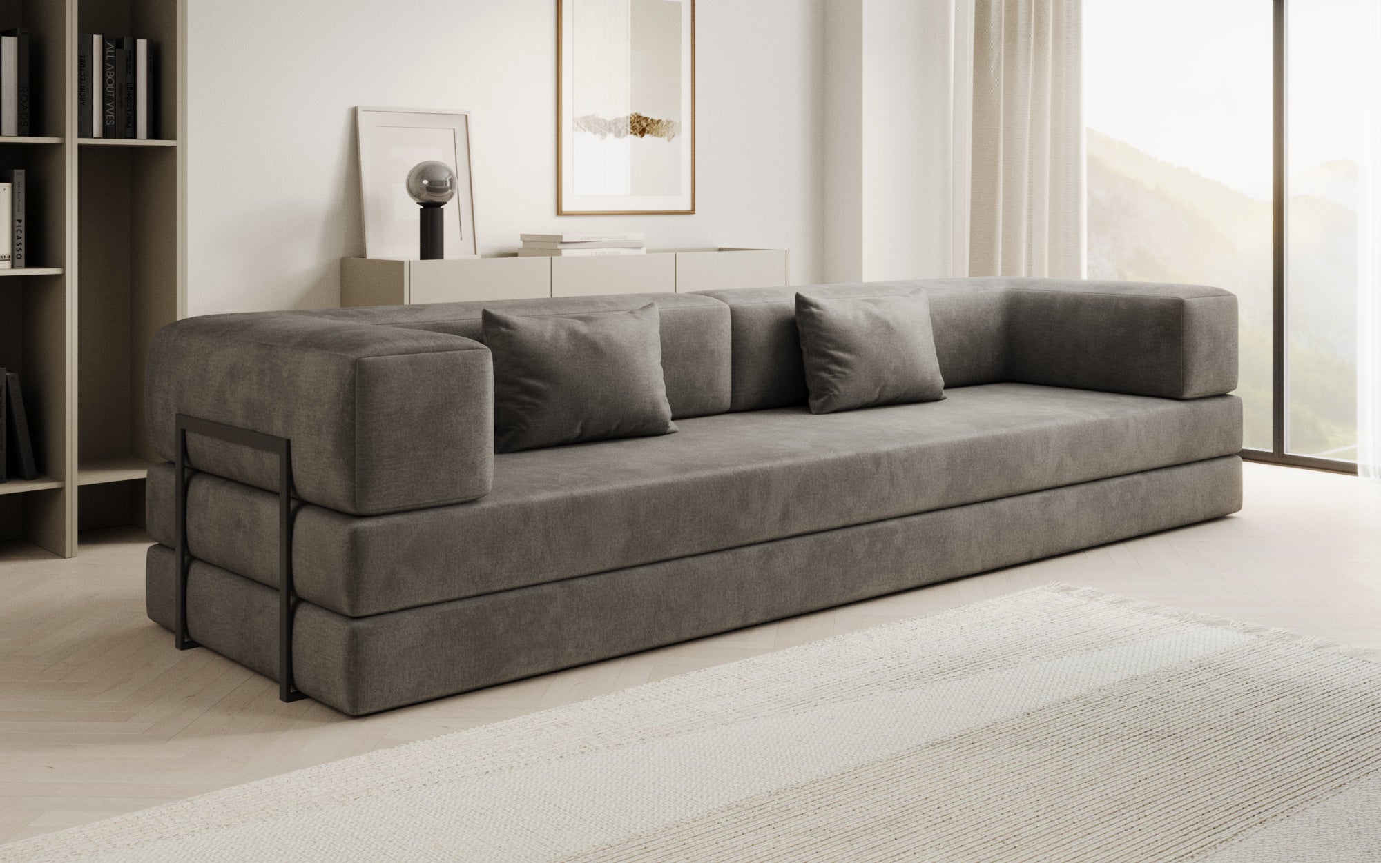 Extra cover for Lazy sofa in velvet