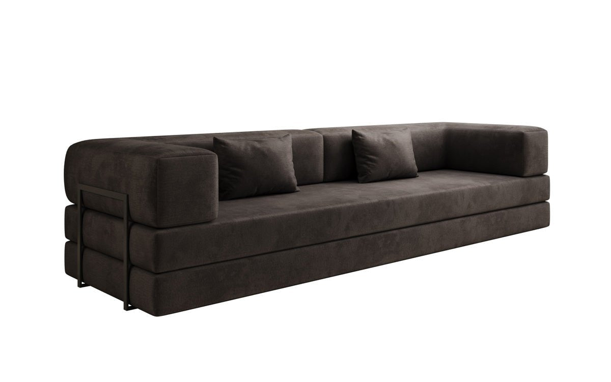 Designer Sofa Lazy 3-Seater XXL in Velvet