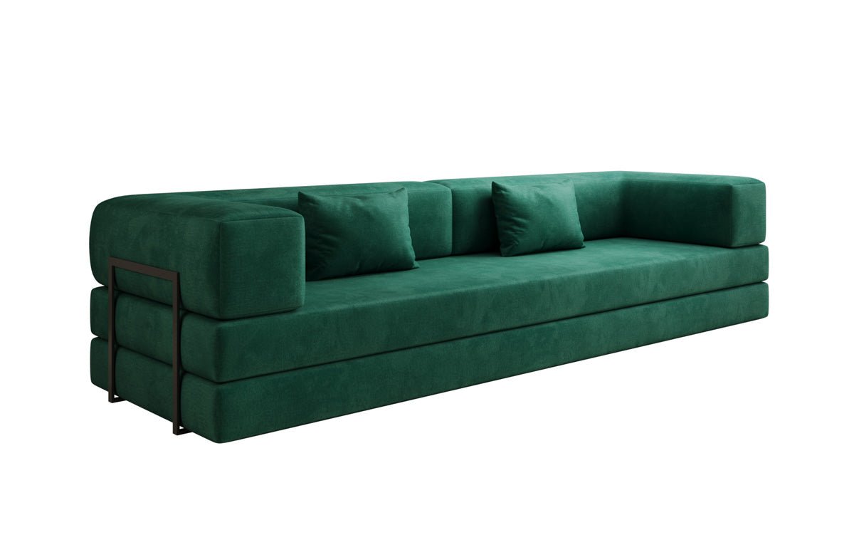 Designer Sofa Lazy 3-Seater XXL in Velvet