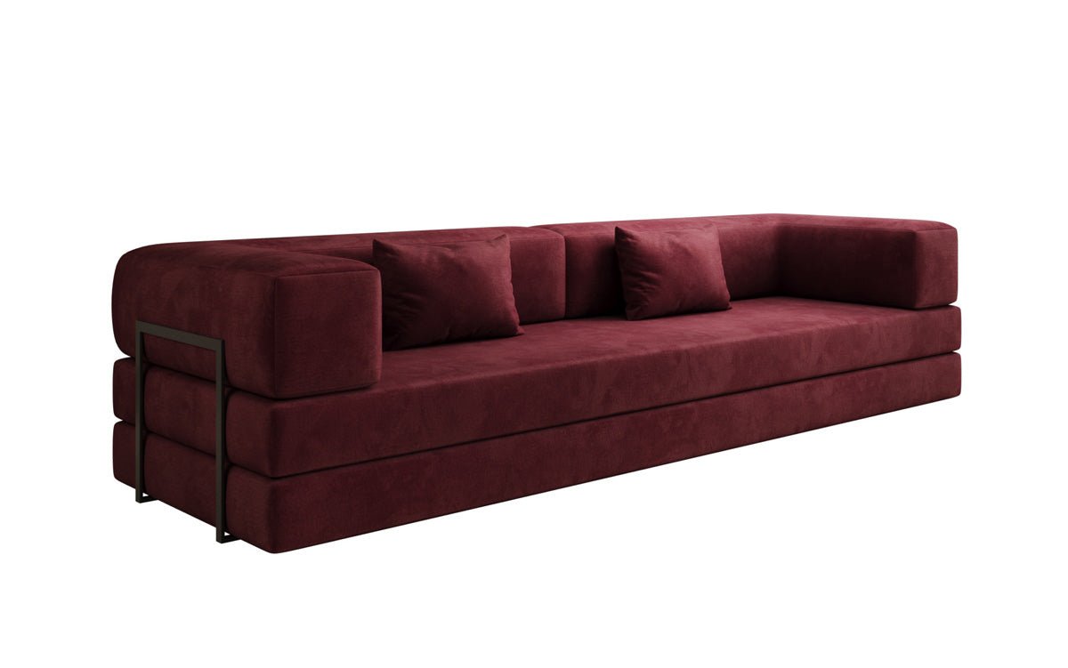 Designer Sofa Lazy 3-Seater XXL in Velvet