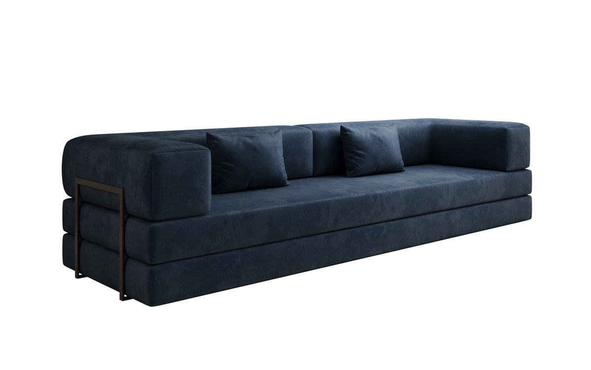 Designer Sofa Lazy 3-Seater XXL in Velvet