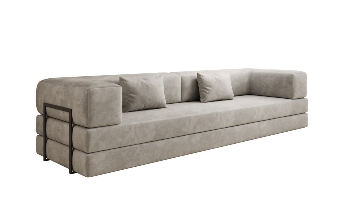 Designer Sofa Lazy 3-Seater XXL in Velvet