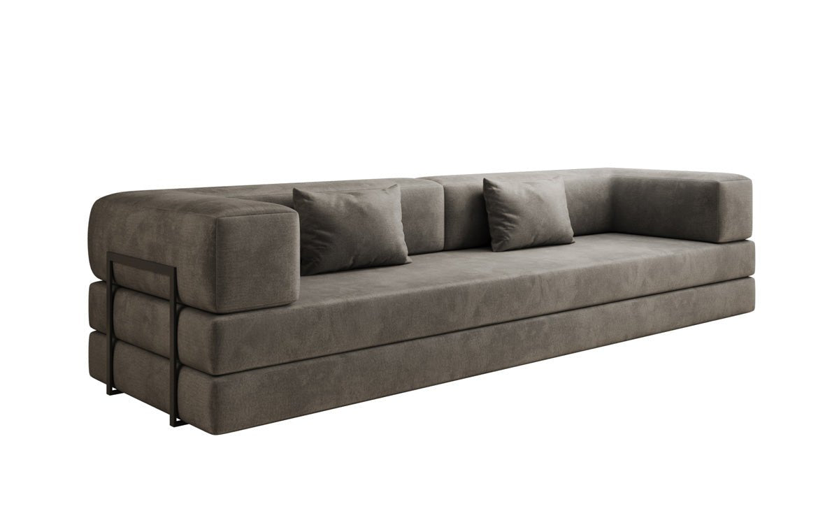 Designer Sofa Lazy 3-Seater XXL in Velvet