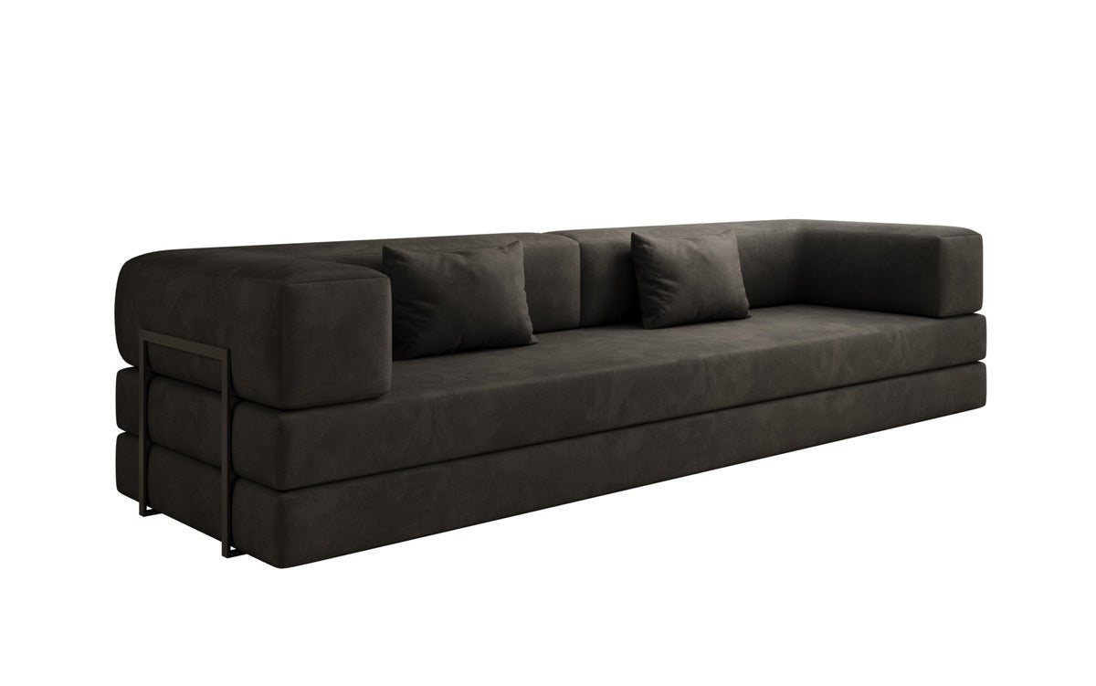 Designer Sofa Lazy 3-Seater XXL in Velvet