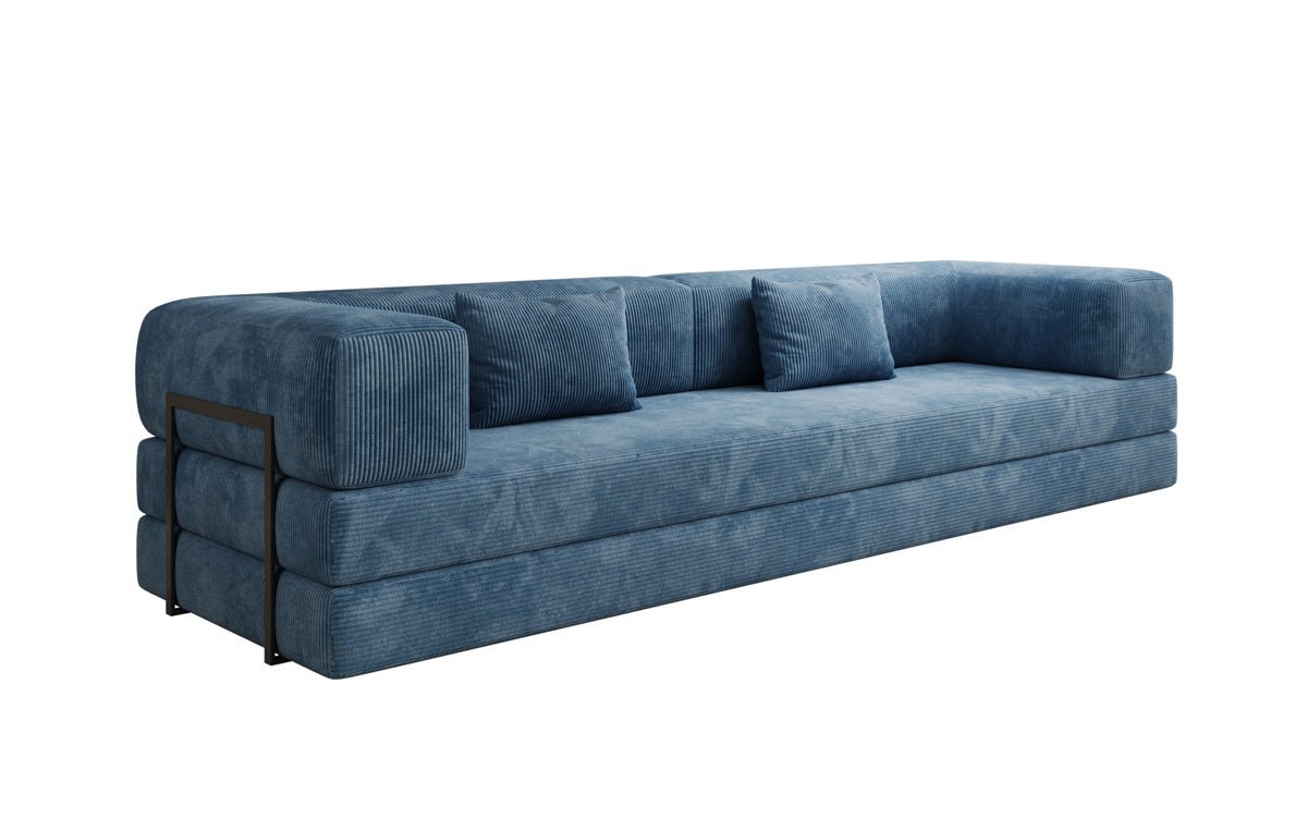 Designer Sofa Lazy 3-Seater XXL in Corduroy