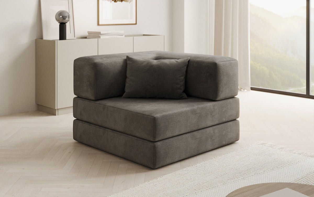 Designer Velvet Sofa Chair Lazy
