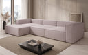 Designer Ecksofa Lesley in Strukturstoff