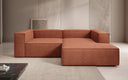 Designer corner sofa Lesley Mini in textured fabric