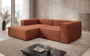 Designer corner sofa Lesley Mini in textured fabric