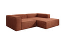 Designer corner sofa Lesley Mini in textured fabric